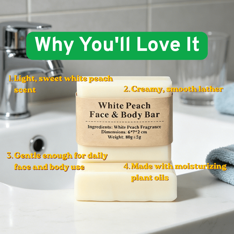 White Peach Face & Body Bar - Elsvart